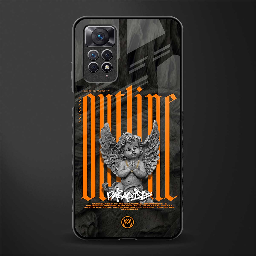 outline back phone cover | glass case for redmi note 11 pro plus 4g/5g