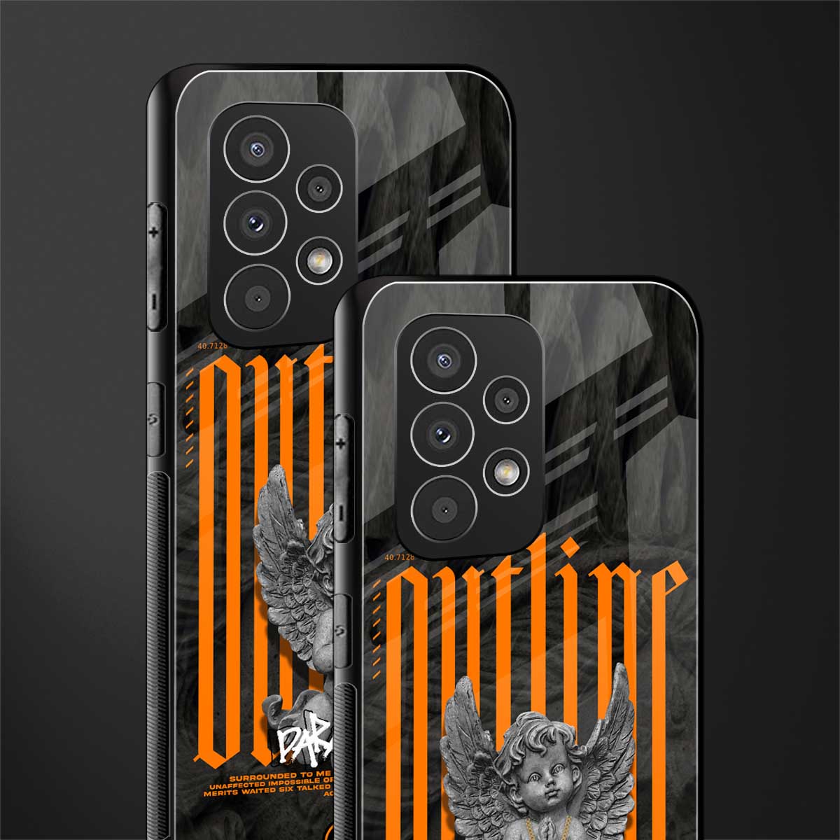 outline back phone cover | glass case for samsung galaxy a53 5g