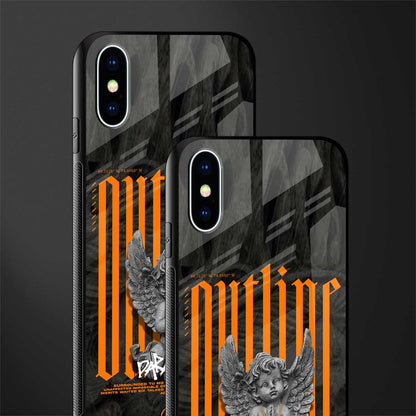 outline glass case for iphone xs image-2