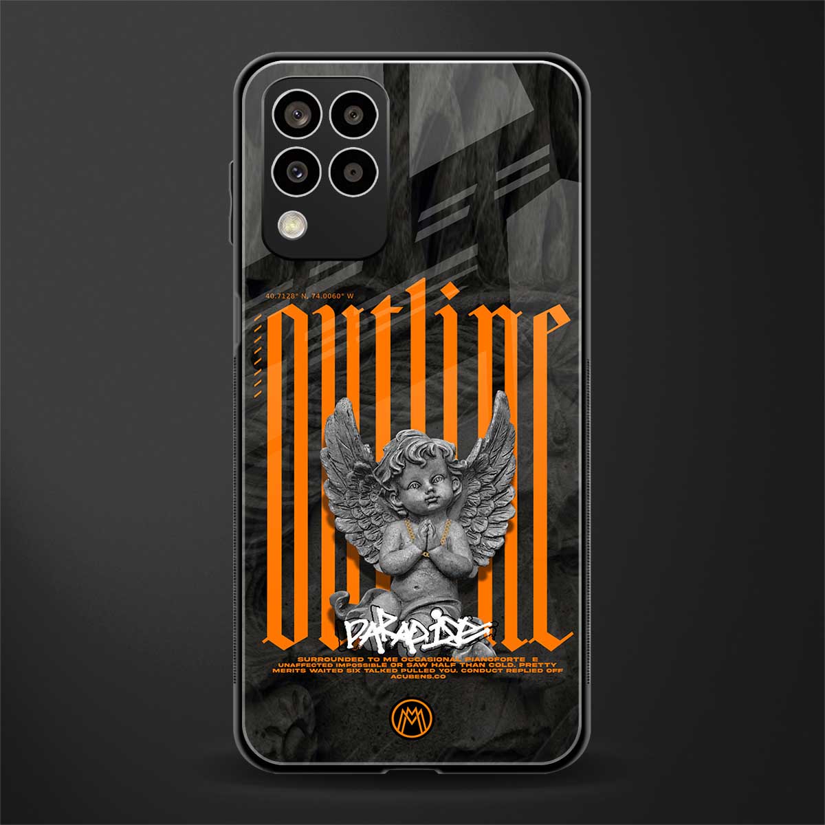 outline back phone cover | glass case for samsung galaxy m33 5g