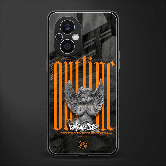 outline back phone cover | glass case for oppo f21 pro 5g