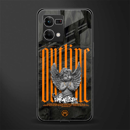 outline back phone cover | glass case for oppo f21 pro 4g