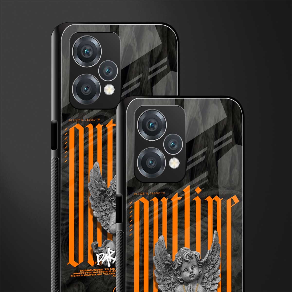 outline back phone cover | glass case for oneplus nord ce 2 lite 5g