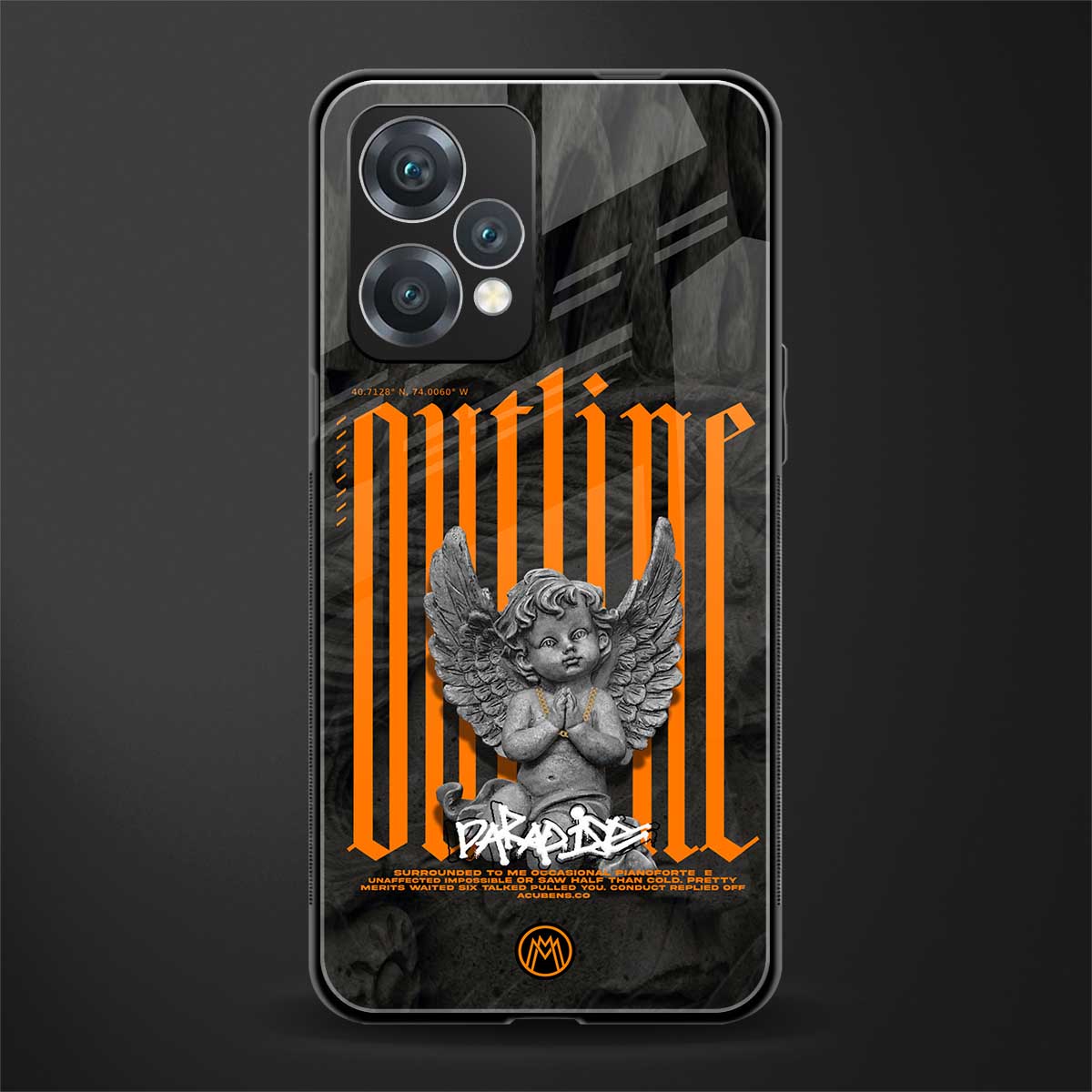 outline back phone cover | glass case for oneplus nord ce 2 lite 5g