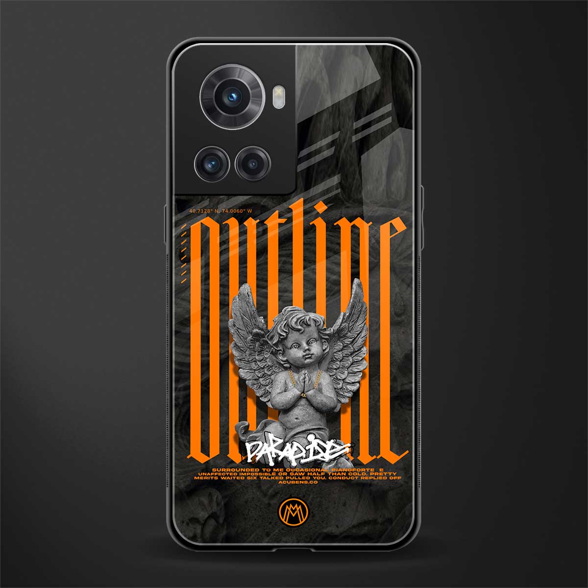 outline back phone cover | glass case for oneplus 10r 5g