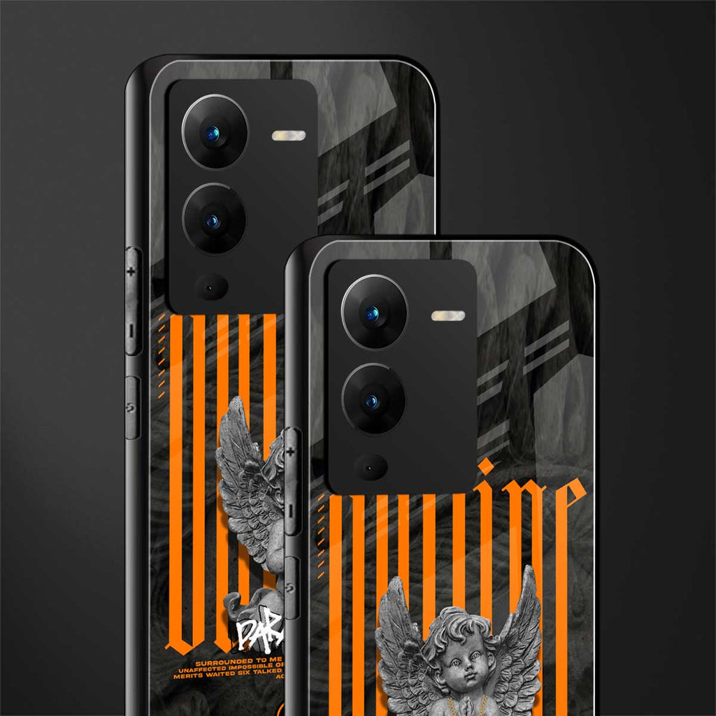 outline back phone cover | glass case for vivo v25 pro 5g