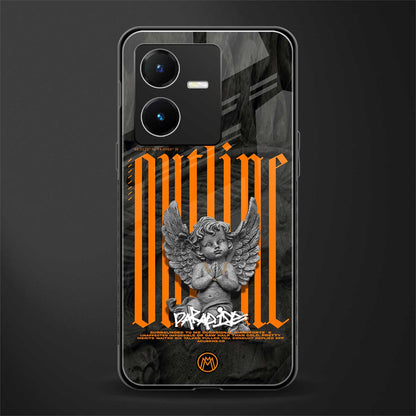 outline back phone cover | glass case for vivo y22