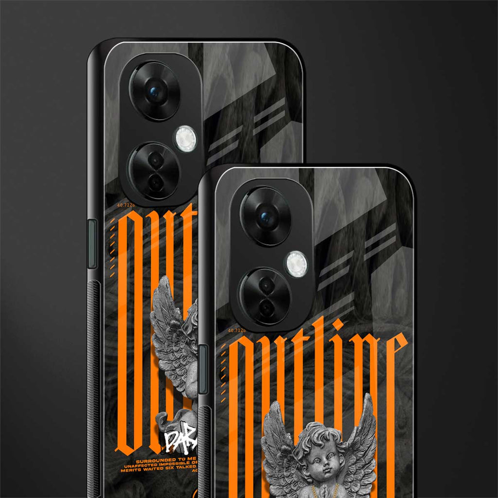 outline back phone cover | glass case for oneplus nord ce 3 lite