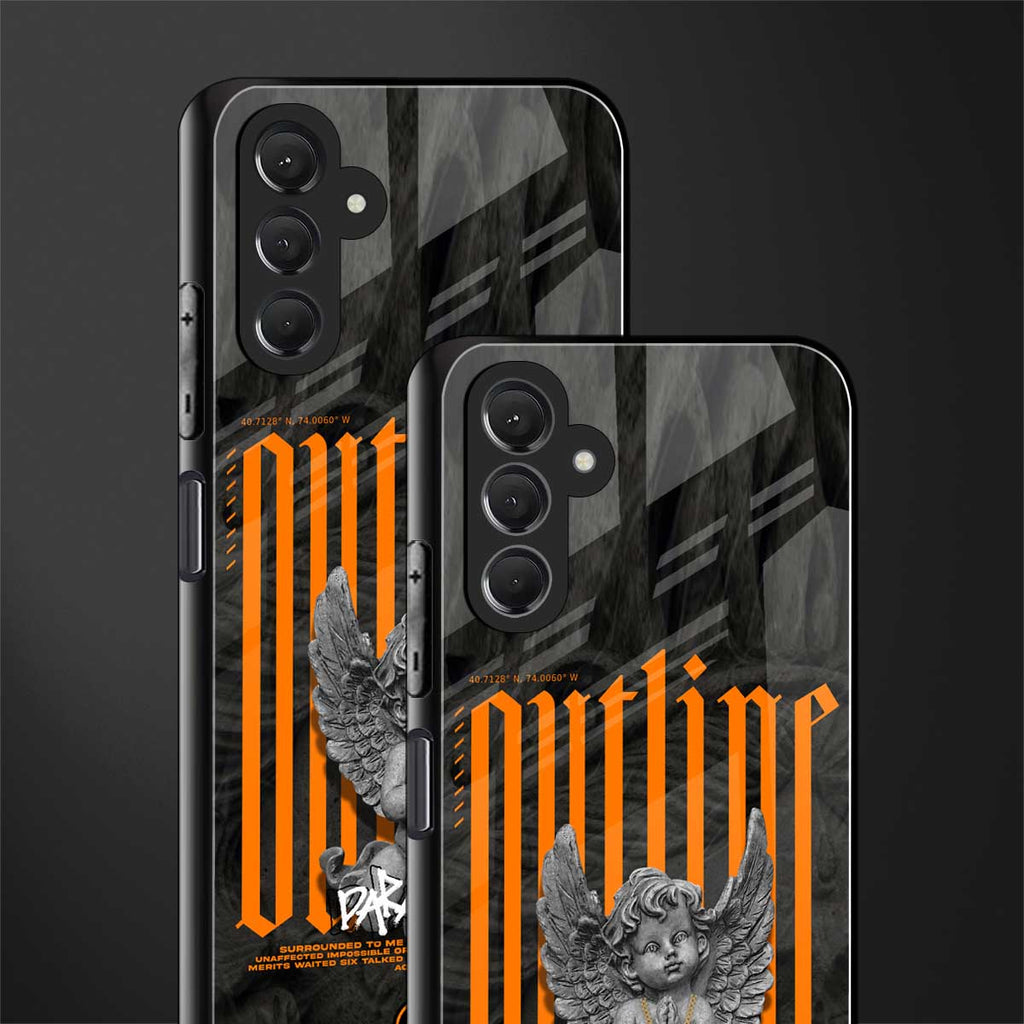 outline back phone cover | glass case for samsun galaxy a24 4g
