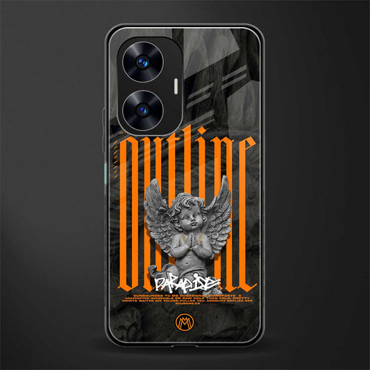 outline back phone cover | glass case for realme c55