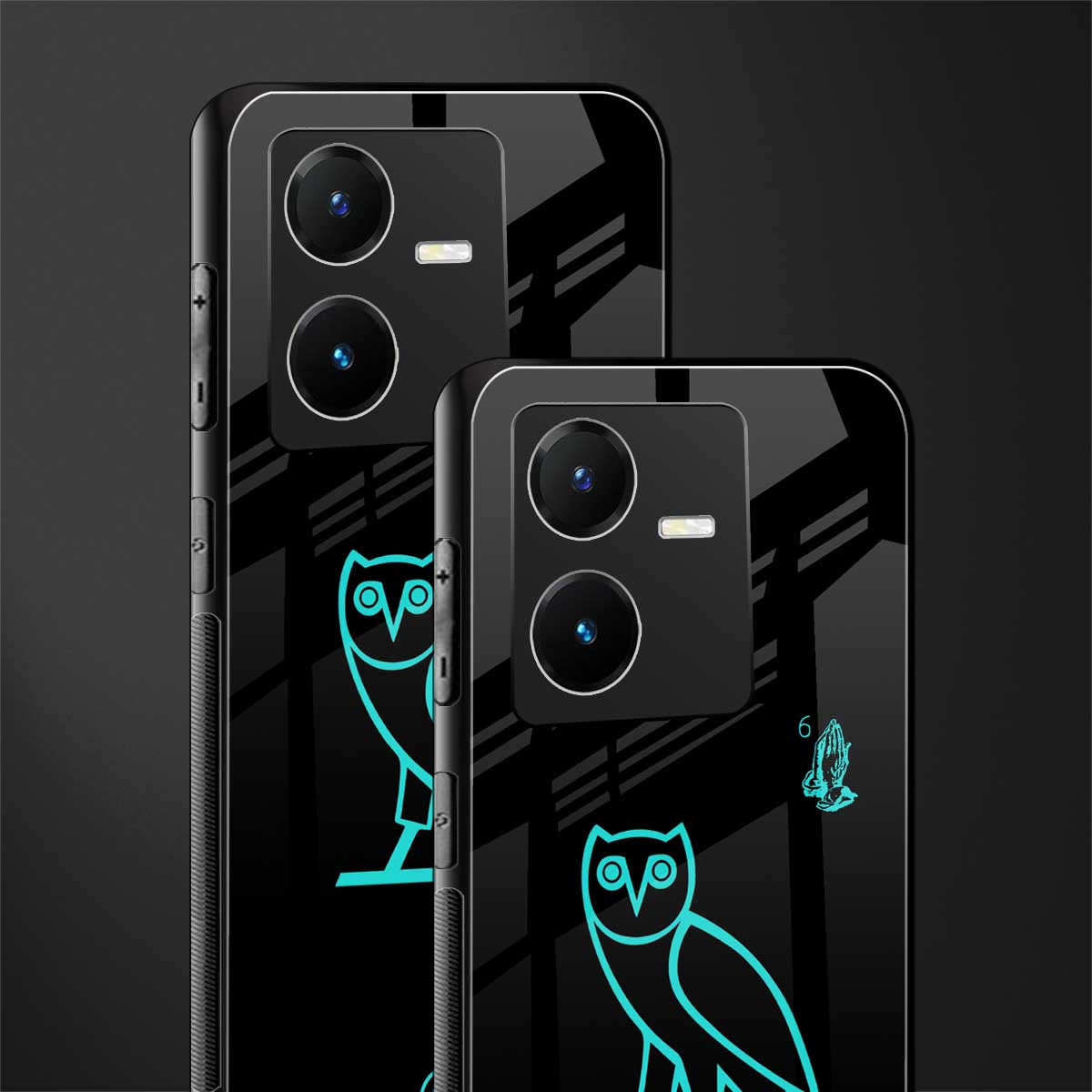 ovo back phone cover | glass case for vivo y22