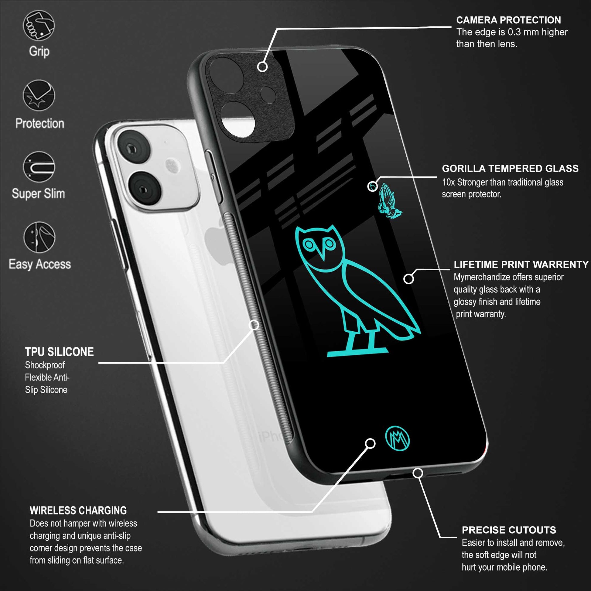 ovo back phone cover | glass case for oppo reno 8 pro