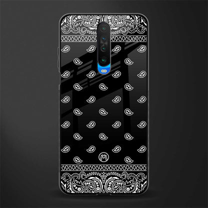 paisley black glass case for poco x2 image