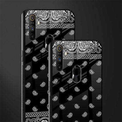 paisley black glass case for realme narzo 20a image-2