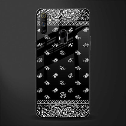 paisley black glass case for realme narzo 10a image