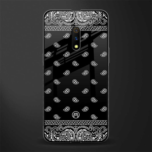 paisley black glass case for realme x image