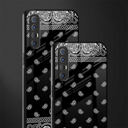 paisley black glass case for oppo reno 3 pro image-2