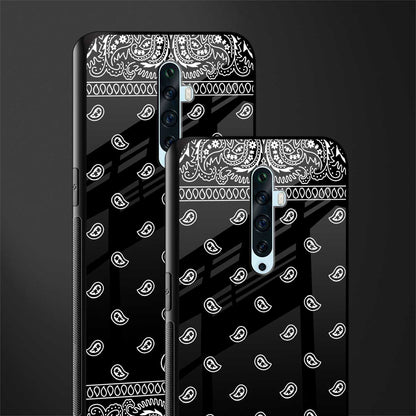 paisley black glass case for oppo reno 2f image-2