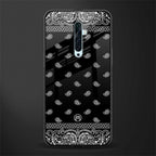 paisley black glass case for oppo reno 2f image