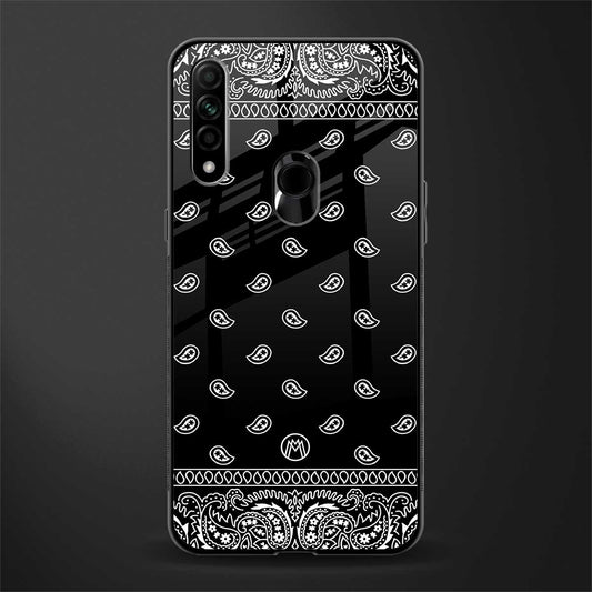 paisley black glass case for oppo a31 image