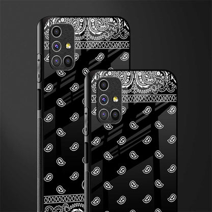 paisley black glass case for samsung galaxy m51 image-2