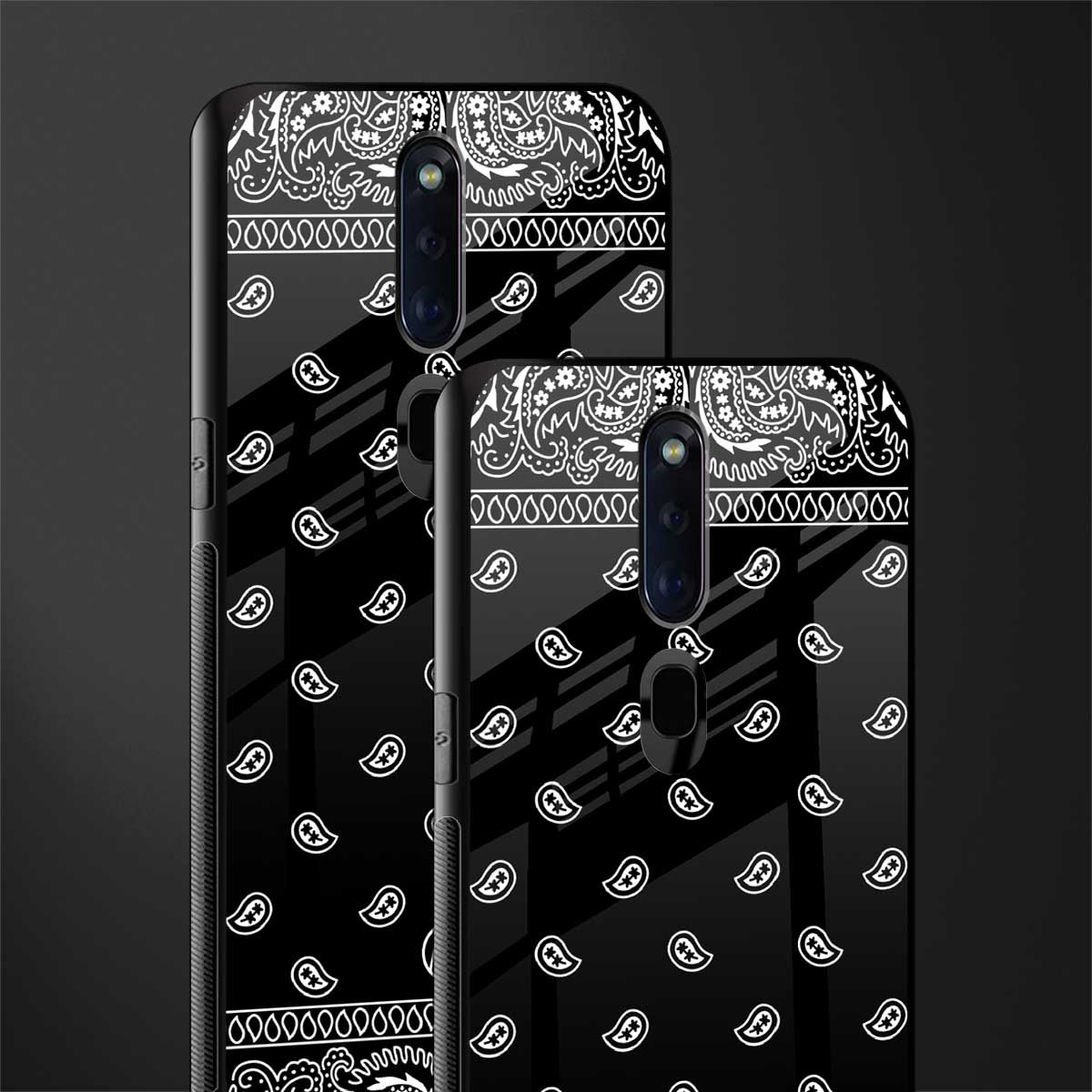 paisley black glass case for oppo f11 pro image-2