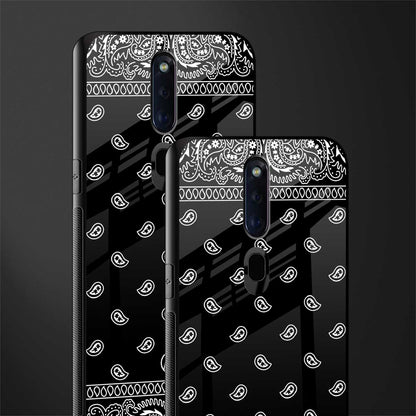 paisley black glass case for oppo f11 pro image-2