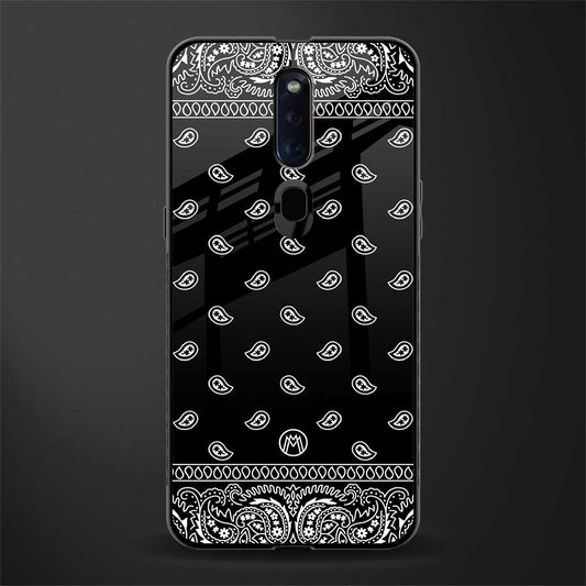 paisley black glass case for oppo f11 pro image