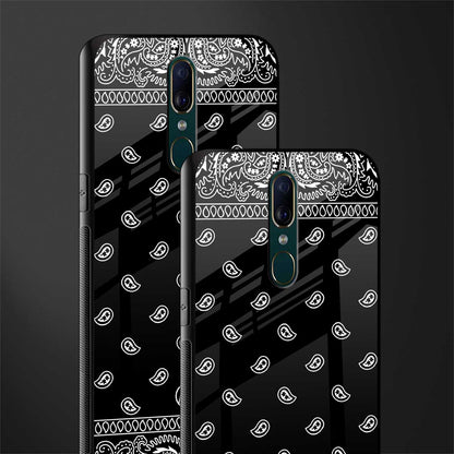 paisley black glass case for oppo a9 image-2