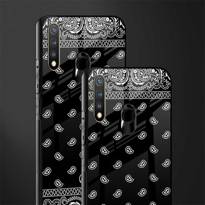 paisley black glass case for vivo y19 image-2