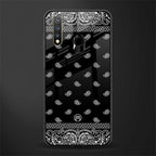 paisley black glass case for vivo y19 image