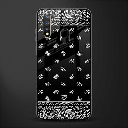 paisley black glass case for vivo y19 image