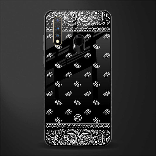 paisley black glass case for vivo y19 image