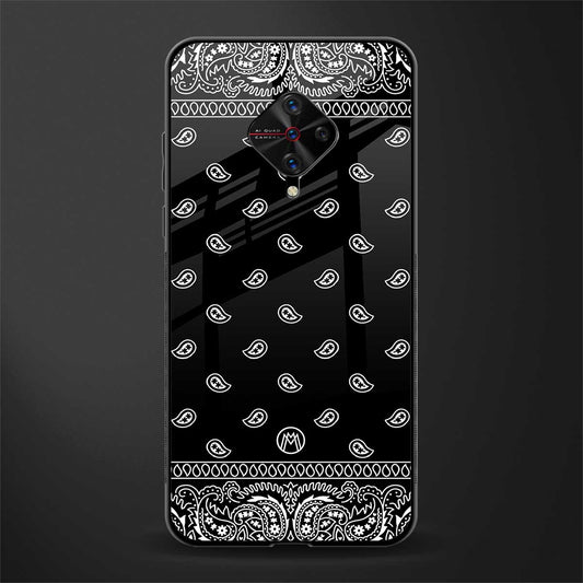 paisley black glass case for vivo s1 pro image
