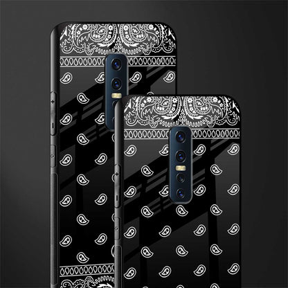 paisley black glass case for vivo v17 pro image-2