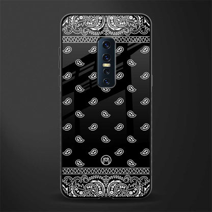 paisley black glass case for vivo v17 pro image