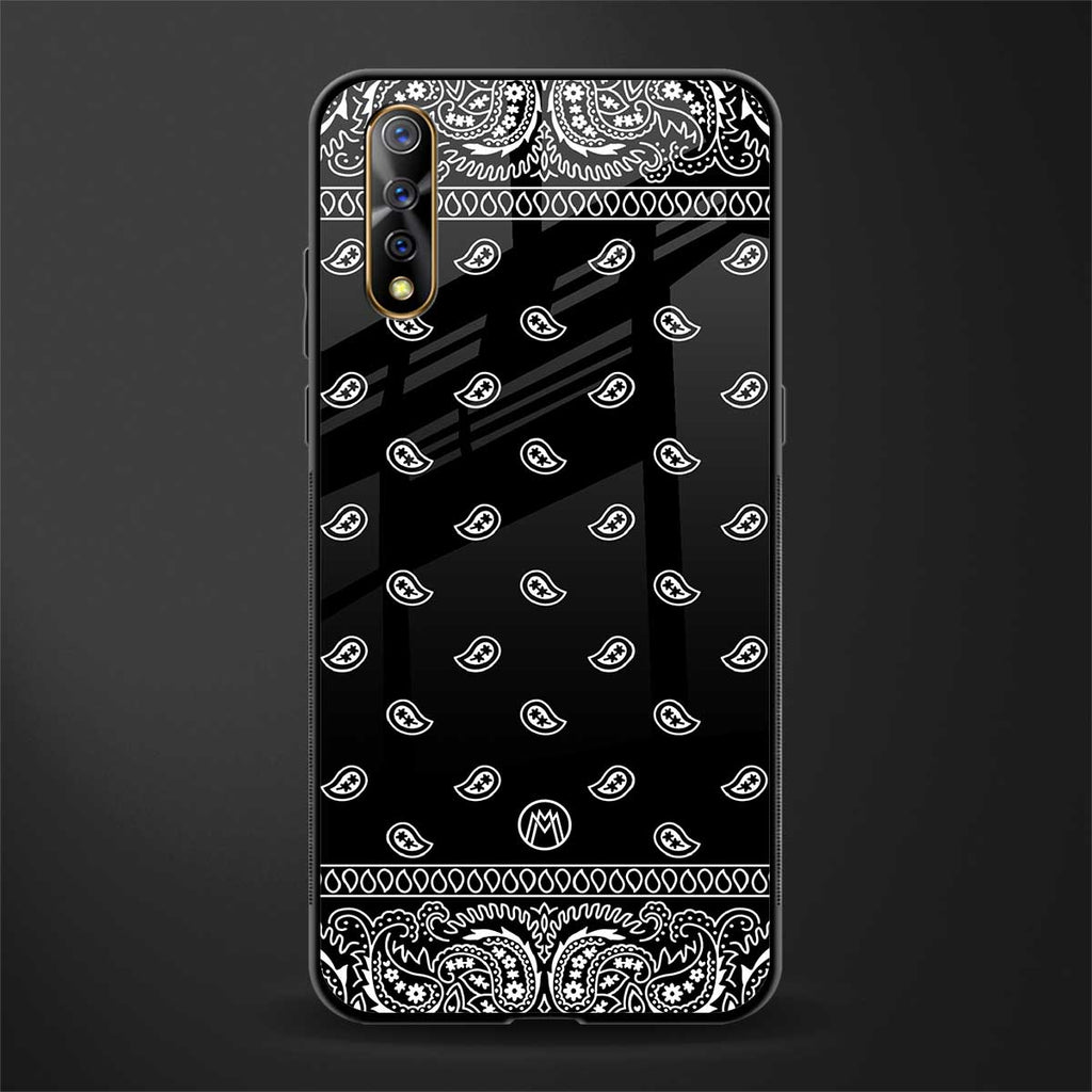 paisley black glass case for vivo s1 image