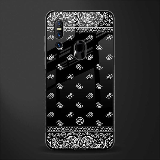 paisley black glass case for vivo v15 image