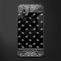 paisley black glass case for vivo v15 pro image