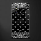 paisley black glass case for vivo v15 pro image