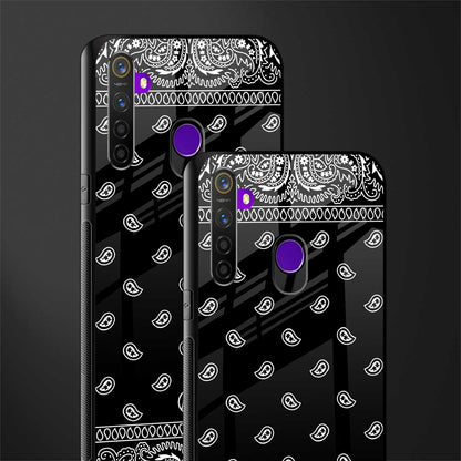 paisley black glass case for realme 5 pro image-2