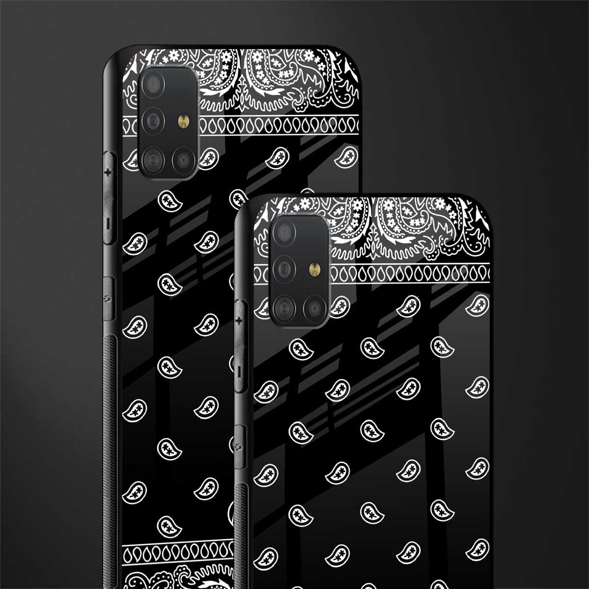 paisley black glass case for samsung galaxy a51 image-2