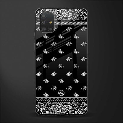 paisley black glass case for samsung galaxy a51 image