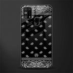 paisley black glass case for samsung galaxy f41 image