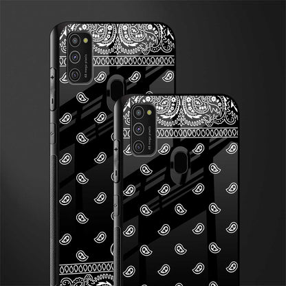 paisley black glass case for samsung galaxy m30s image-2