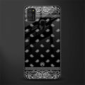 paisley black glass case for samsung galaxy m21 image