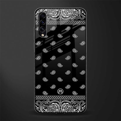 paisley black glass case for samsung galaxy a50 image