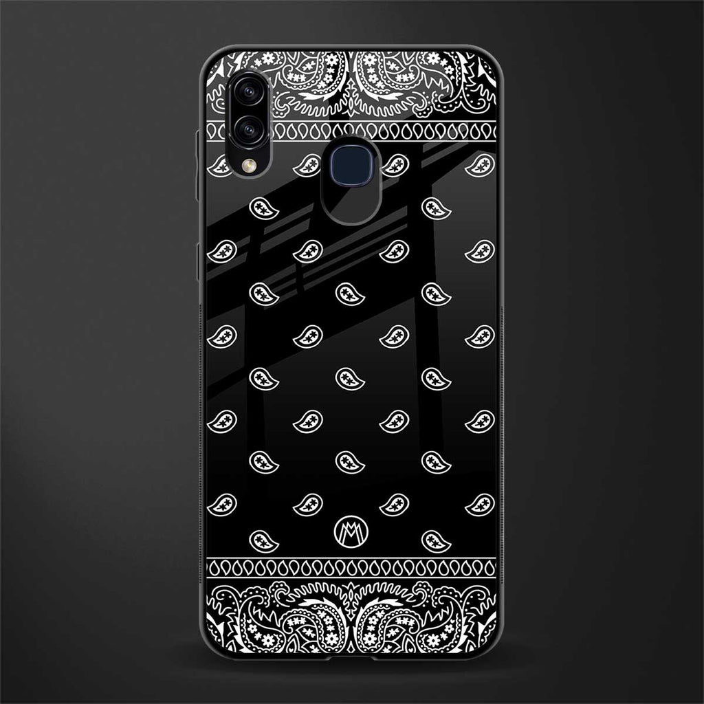 paisley black glass case for samsung galaxy m10s image