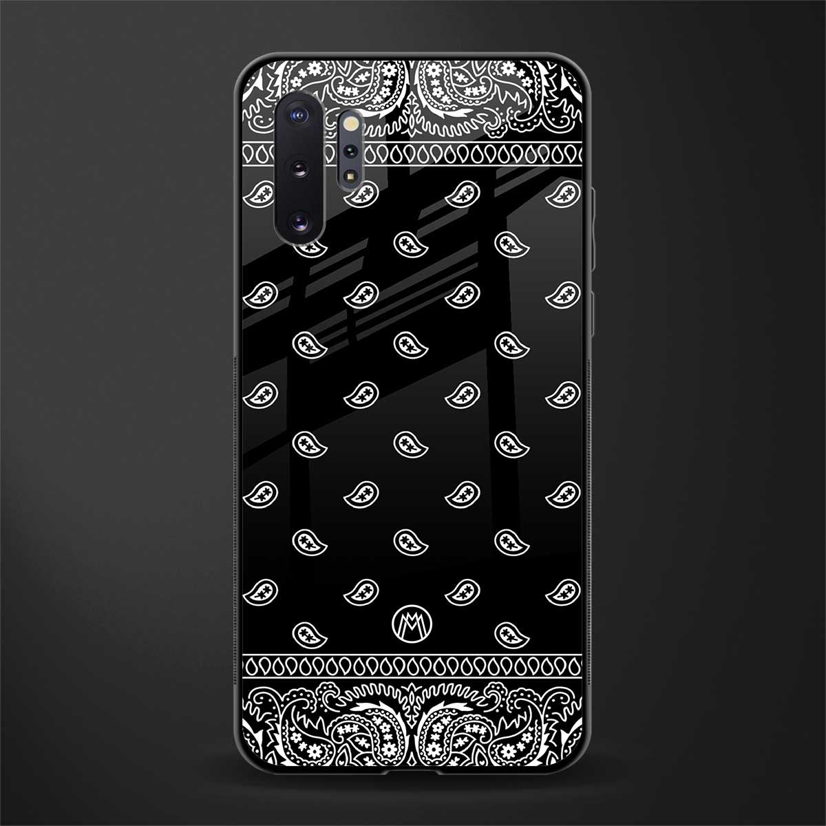 paisley black glass case for samsung galaxy note 10 plus image