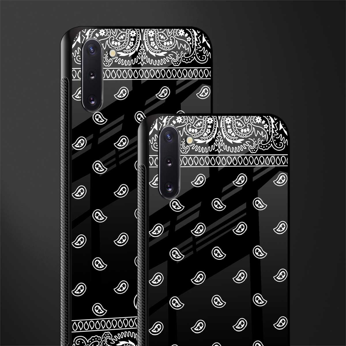 paisley black glass case for samsung galaxy note 10 image-2